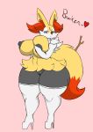  anthro big_breasts braixen breasts clothing female footwear hi_res high_heels nintendo nude pok&eacute;mon pok&eacute;mon_(species) pussy shoes solo thick_thighs video_games wide_hips xytora 