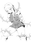  1girl bdsm blush breasts closed_mouth commentary_request dress final_fantasy final_fantasy_tactics long_hair mocha_(monocromer) panties shishio_(artist) simple_background solo squire_(fft) tentacle thighhighs underwear white_background 