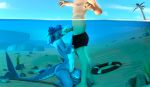  3d_(artwork) absurd_res anthro digital_media_(artwork) fish hi_res human intersex kosatka mammal marine oral penis shark source_filmmaker tagme underwater water 