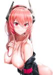  bottomless breasts girls_frontline greem_bang m4_sopmod_ii_(girls_frontline) nipples no_bra open_shirt 