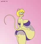  anthro blush clothed clothing female hyper hyper_pregnancy lingerie mammal mouse pregnant rodent satsumalord solo 