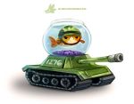  aquarium cryptid-creations fish fish_bowl goldfish humor marine military pun tank vehicle visual_pun vivarium 