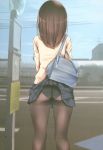  ass oouso pantsu pantyhose screening see_through seifuku skirt_lift sweater usotsukiya 