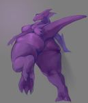  alien anthro belly big_breasts big_butt breasts butt female greiser hand_on_butt hi_res huge_butt looking_at_viewer looking_back looking_down low-angle_view mature_female nipples overweight overweight_female presenting rear_view seductive side_boob solo thick_thighs wide_hips 