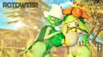  16:9 3d_(artwork) animal_genitalia anthro big_breasts breasts digital_media_(artwork) female flora_fauna flower hi_res huge_breasts humanoid lilligant nintendo nipples nude plant pok&eacute;mon pok&eacute;mon_(species) red_eyes rgtdwtbr roserade source_filmmaker video_games 