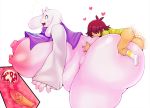  age_difference big_breasts big_butt breasts butt deltarune duo ejaculation female huge_breasts huge_butt human kris_(deltarune) male male/female mammal matospectoru sex size_difference smaller_male thick_thighs toriel undertale video_games young 