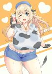  1girl atago_(kantai_collection) blonde_hair blue_eyes breasts heart heart-shaped_pupils huge_breasts kantai_collection roah symbol-shaped_pupils 