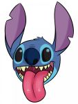  2016 3:4 alien black_eyes blue_fur blue_nose digital_drawing_(artwork) digital_media_(artwork) disembodied_head disney experiment_(species) fur head_tuft hi_res lilo_and_stitch looking_at_viewer notched_ear open_mouth open_smile randomlucario_(artist) simple_background smile solo stitch tongue tongue_out tuft white_background 