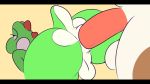  16:9 2019 anal anal_penetration animated anthro backsack balls butt canid canine duo erection komdog male male/male mammal mario_bros nintendo penetration penis poochy reptile scalie video_games yoshi 