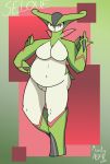 2019 anthro baron_montesque big_breasts breasts cel_shading digital_media_(artwork) fan_character female hi_res humanoid_hands legendary_pok&eacute;mon looking_at_viewer mammal navel nintendo overweight pok&eacute;mon pok&eacute;mon_(species) pussy signature simple_background slightly_chubby solo standing thick_thighs video_games virizion wide_hips 
