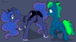  absurd_res anatomically_correct animal_genitalia animal_pussy cosmic_hair crown cutie_mark equine_pussy fan_character female friendship_is_magic hi_res horn male my_little_pony penis princess_luna_(mlp) pussy seductive simple_background sketchy_skylar 
