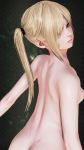  1girl 3d areolae ass back blonde_hair blue_eyes breasts butt_crack dead_or_alive highres honey_select illusion_soft light_smile long_hair looking_at_viewer looking_back marie_rose nude out-of-frame_censoring small_breasts solo standing sunewaka tied_hair twintails 