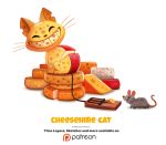  cheese cryptid-creations domestic_cat felid feline felis food food_creature mammal mouse mouse_trap rodent trap_(contrivance) 