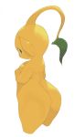  2013 blue_eyes butt female flora_fauna hi_res humanoid koki nintendo pikmin pikmin_(species) plant simple_background solo video_games white_background yellow_body yellow_pikmin 