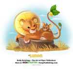  cryptid-creations cub felid food_creature grass lemon lion mammal pantherine young 