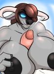  anthro big_breasts bovid bovine breasts cattle cum cum_on_breasts duo female female_focus glowing glowing_eyes horn humanoid_penis looking_at_viewer makarimorph male male/female mammal penis sex solo_focus titfuck 