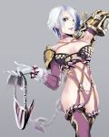  1girl blue_eyes breasts cleavage highres isabella_valentine large_breasts short_hair solo soul_calibur 