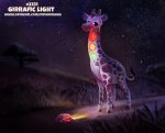  black_eyes brown_fur car cryptid-creations feral fur giraffe giraffid grass horn humor mammal night pun solo star tan_fur traffic_light tree vehicle visual_pun 