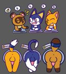  00freeze00 animal_crossing anthro anus balls bdsm bondage bottomless bound butt canid canine clothed clothing crazy_redd digital_media_(artwork) domestic_cat erection eyes_closed felid feline felis fox fur group hi_res invalid_tag male mammal nintendo nude open_mouth penis public public_use raccoon_dog rover_(animal_crossing) simple_background smile speech_bubble tanuki through_wall tom_nook_(animal_crossing) video_games 