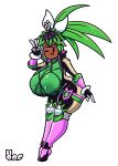  2019 big_breasts blaster_master blaster_master_zero_2 blush breasts cleavage clothed clothing eyewear female flora_fauna flower goggles hi_res huge_breasts humanoid kanna_(blaster_master) nipples oaf plant plant_humanoid solo tagme video_games 