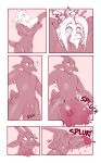  anthro big_penis blush bovid caprine confusion goat growth hi_res horn huge_penis humanoid_penis living_gasm_drive living_latex male mammal mid_transformation monochrome mr.pink multifur penis penis_tongue rubber slime smile solo suit_transformation surprise surprise_transformation taelsin teats transformation udders 