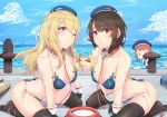  atago_(kancolle) bikini gambier_bay_(kancolle) kantai_collection swimsuits takao_(kancolle) zuoteng_lucha 