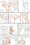  anthro bed butt canid canine clothed clothing comic dialogue disney eyewear female fox glasses group hi_res humor invalid_tag judy_hopps lagomorph male mammal necktie nick_wilde nipples poster sibling sister the_weaver zootopia 