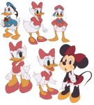  2014 daisy_duck disney donald_duck hi_res koki minnie_mouse simple_background white_background 