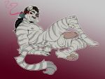  anthro anus balls erection facial_hair felid goatee humanoid_penis looking_at_viewer male mammal muscular muscular_male nude pantherine penis smile solo tanks_(artist) tiger 
