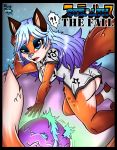  absurd_res anthro blue_eyes blue_hair canid canine chinese_clothing chinese_dress clothing cover darkfang100 darkfangcomics dress fefe_the_goddess fox freckles hair hi_res makeup mammal mascara stealth_the_series 