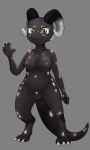  2019 absurd_res anthro breasts claws digital_media_(artwork) female gab0o0 hi_res horn kobold looking_at_viewer nipples nude pussy reptile scalie simple_background smile solo 