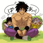 +++ /\/\/\ 3boys ^_^ abs between_legs black_eyes black_hair blue_eyes boots broly_(dragon_ball_super) chinese_clothes closed_eyes clothes_around_waist dark_skin dark_skinned_male dragon_ball dragon_ball_super dragon_ball_super_broly dragonball_z expressionless eyes_closed facial_scar full_body grass hand_between_legs happy jacket legs_crossed looking_at_another looking_down male_focus multiple_boys nipples open_mouth outstretched_arms purple_hair purple_legwear scar scar_on_cheek shaded_face shirtless simple_background sitting son_goten speech_bubble surprised sweatdrop tako_jirou translation_request trunks_(dragon_ball) under_covers upper_teeth white_background wristband yellow_jacket 