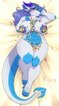  anthro areola big_breasts blush breasts curvaceous dragon female hair hi_res horn looking_at_viewer lying navel on_back redpixie slightly_chubby solo wide_hips 