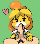  &lt;3 2019 animal_crossing anthro balls blush breasts canid canine canis clothed clothing domestic_dog duo erection female first_person_view fur hair half-closed_eyes human isabelle_(animal_crossing) looking_at_viewer male male/female male_pov mammal nintendo open_mouth oral oral_penetration penetration penis pubes sex shih_tzu simple_background solo_focus tongue toy_dog video_games vilepluff yellow_fur 