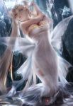  breasts cleavage dress garter possible_duplicate princess_serenity sailor_moon sakimichan see_through stockings thighhighs wings 