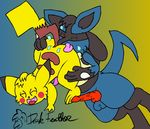  avianpictures dark_feather lucario pikachu pokemon 