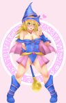  1girl absurdres breasts censored dark_magician_girl dummy_no_koumori full_body hair highres nipples panties shy solo standing underwear witch yu-gi-oh! 