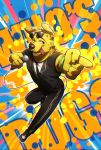  2019 absurd_res anthro bojack_horseman canid canine canis clothed clothing domestic_dog eyewear fur hi_res kemono male mammal mr._peanutbutter nviek5 sunglasses tongue tongue_out yellow_fur 