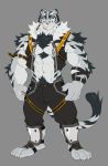  2019 abs absurd_res anthro biceps chest_tuft claws clothing felid feline felis fur hi_res male mammal muscular muscular_male pantherine pecs scar solo takemoto_arashi tuft 