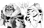  2019 anthro biceps chest_tuft claws clothing felid feline felis fur hi_res male mammal muscular muscular_male pantherine pecs scar takemoto_arashi tuft 