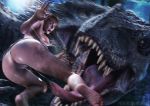  dinosaur female feral human jurassic_park jurassic_world mammal ninjartist reptile scalie tongue universal_studios 