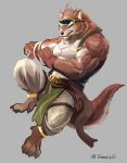  2019 abs anthro biceps canid canine canis clothed clothing fur gawein-dragon hair hi_res male mammal muscular muscular_male pecs wolf 