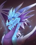  blue_eyes cyril digital_media_(artwork) dragon hi_res horn icelectricspyro open_mouth scalie spyro_the_dragon teeth video_games western_dragon 