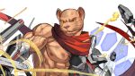 2019 algernon_(tas) anthro male mammal mouse muscular muscular_male ripped-saurian rodent simple_background solo tokyo_afterschool_summoners video_games 
