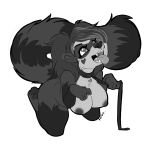  anthro breasts collar female furkinghell hi_res kneeling leash mammal nipples nude petplay procyonid raccoon roleplay simple_background solo submissive tongue tongue_out white_background 