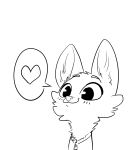  &lt;3 2018 :3 ambiguous_gender anthro black_and_white blush canid canine cheek_tuft clothed clothing disney fox fuel_(artist) head_tuft hi_res mammal monochrome neck_tuft pictographics simple_background skye_(zootopia) smile solo speech_bubble tuft white_background zootopia 
