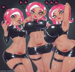  agent_8_(splatoon) animal_humanoid big_breasts breasts cephalopod cephalopod_humanoid cleavage clothed clothing female humanoid jtveemo looking_at_viewer marine marine_humanoid midriff mollusk mollusk_humanoid nintendo octarian octoling skirt solo splatoon tentacle_hair tentacles video_games 