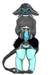  2019 anthro avali balls blush clothing cum digital_media_(artwork) doggo:3 fluffy fur hi_res knot looking_at_viewer male mammal nude penis pointy_ears smile solo starbound video_games 