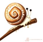  cinnamon_roll cryptid-creations food_creature gastropod mollusk snail solo 