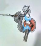  breasts butt female invalid_tag low_res mammal matmax426 melee_weapon mephitid skunk solo sword weapon 